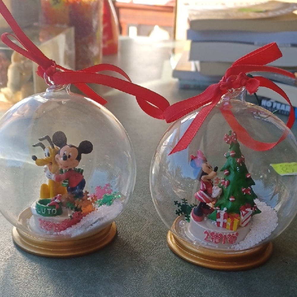 Disney Holiday Ornament Set - Mickey and Minnie Pluto